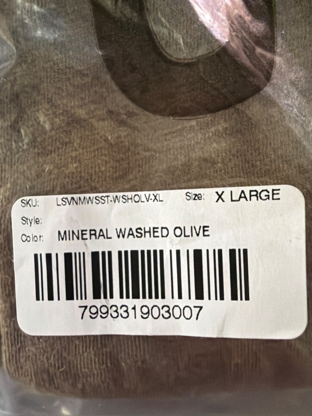 Pebby forevee mineral washed olive l/s tee - Picture 2 of 3